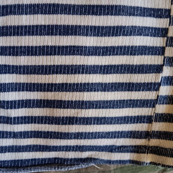 Girls 8 Vintage 1950's Scout-Tex Striped Turtleneck Gym Top All Cotton Distress - Picture 6 of 11